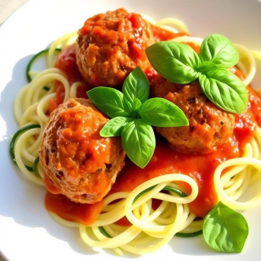 Turkey Meatballs with Zucchini Noodles