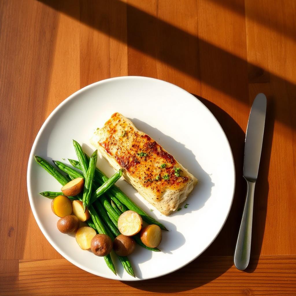 Pan-Seared Cod with Baby Potatoes