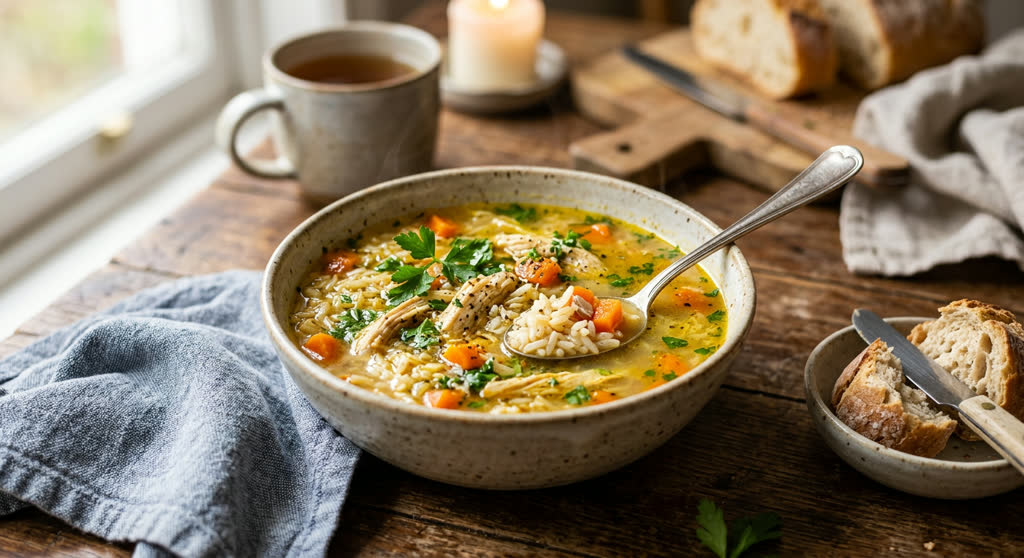Homemade Chicken & Rice Soup