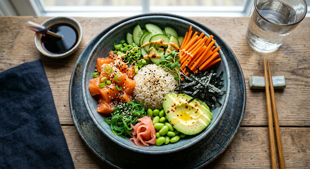 Deconstructed Salmon Sushi Bowl