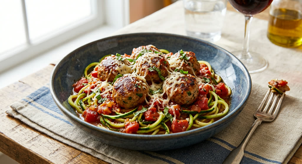 Turkey Meatballs with Zucchini Noodles