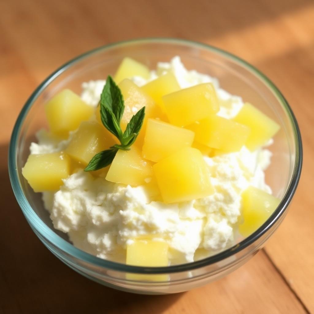 Lactose-Free Cottage Cheese with Pineapple