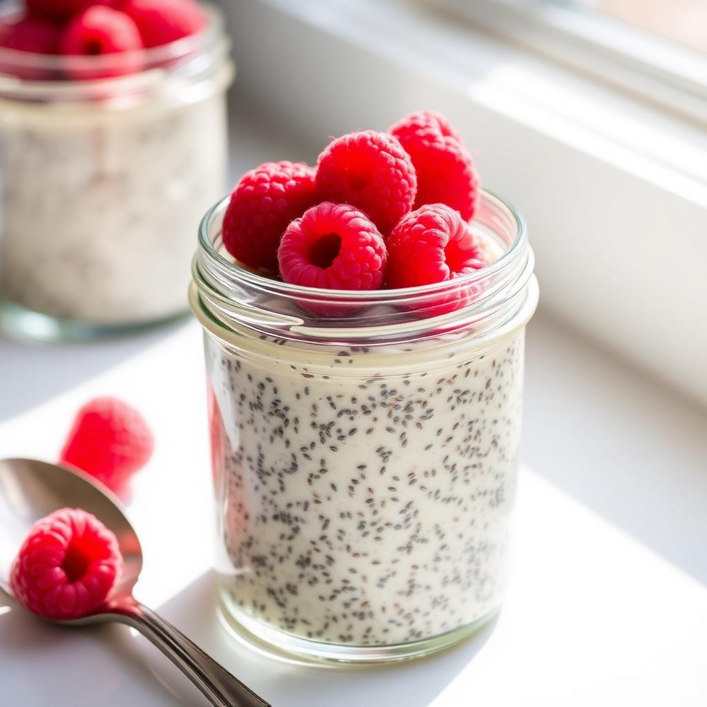 Chia Pudding with Raspberries