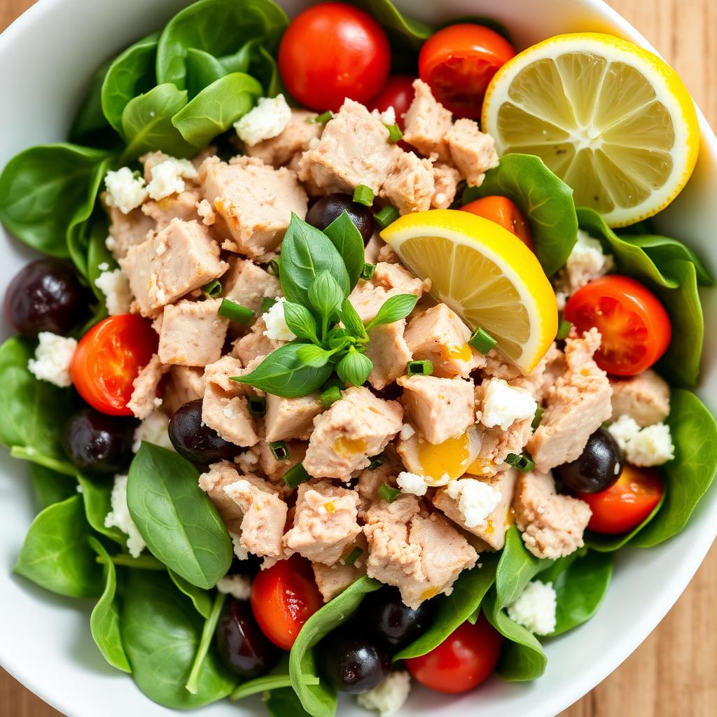 Low FODMAP Mediterranean Tuna Salad — 10-Minute IBS-Friendly Lunch — low FODMAP lunch ready to serve