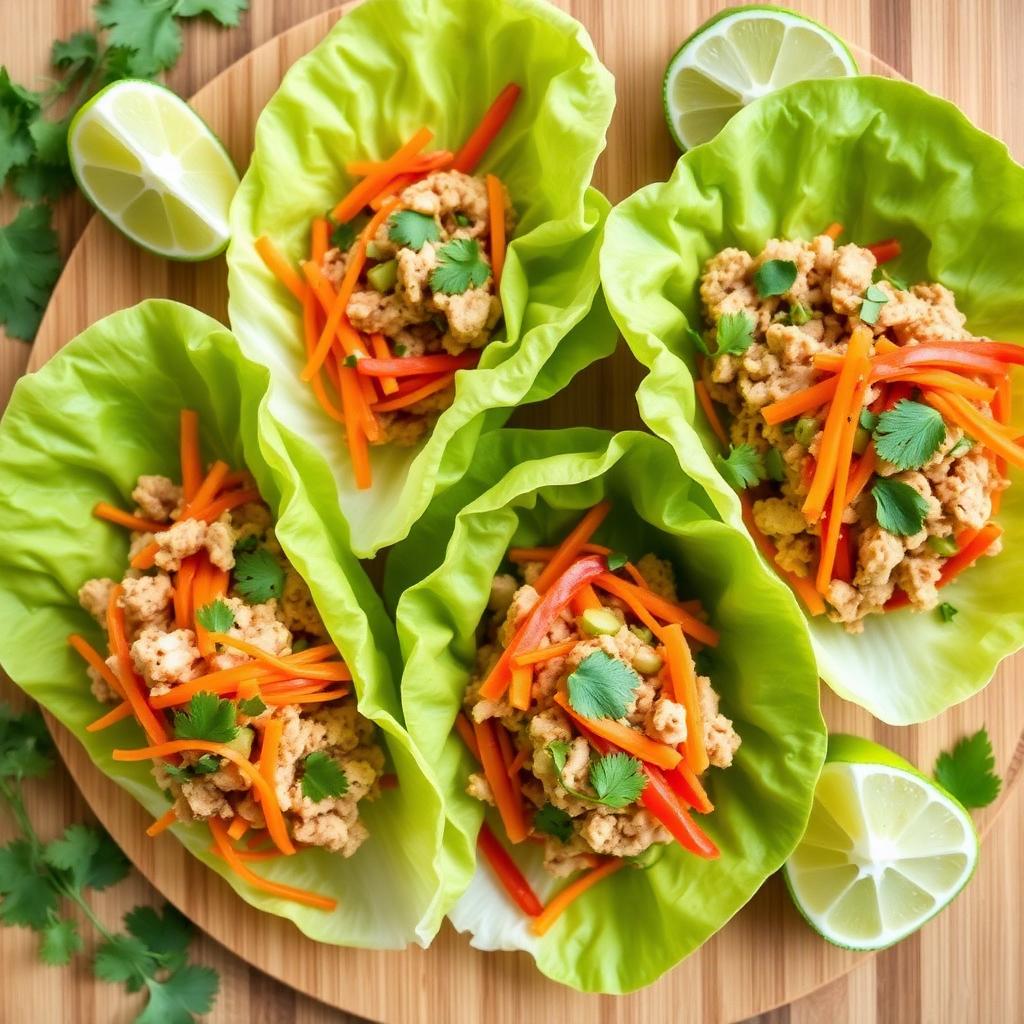 Low FODMAP Turkey Lettuce Wraps — Fresh, Crunchy IBS-Friendly Lunch — low FODMAP lunch ready to serve