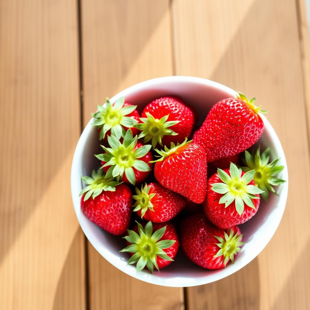 Fresh strawberries in a bowl